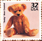 Post stamp with bear motive