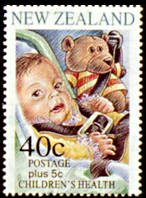 New zeland bear stamp