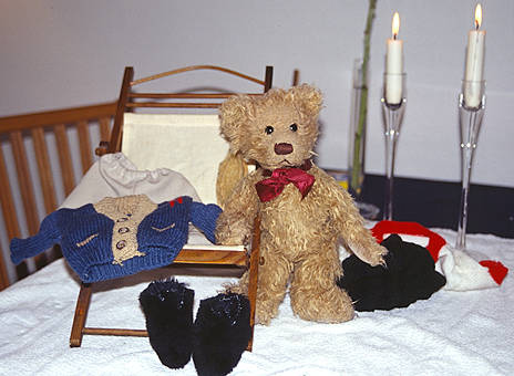 Teddy Bear get brushed after a bath