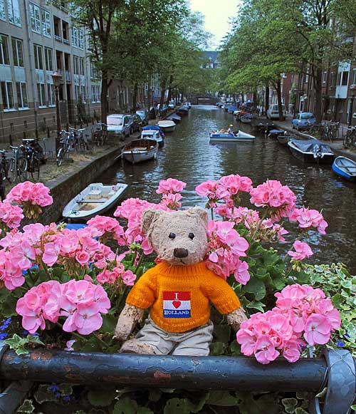 Lots of water and bikes in Amsterdam