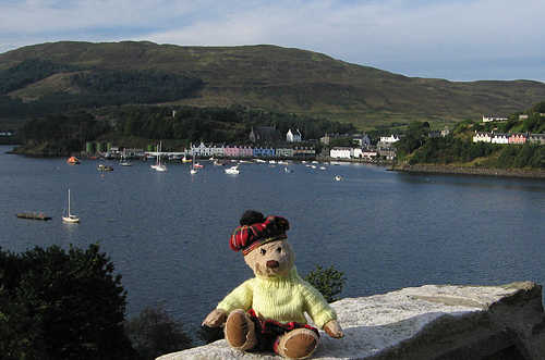 Teddy bear in Portree scotland
