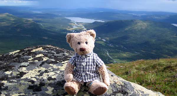 A great view from a mountain in northern Sweden