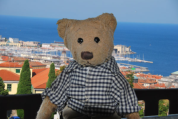 Trieste Italy 2009 the traveling Bear Greggan is visiting